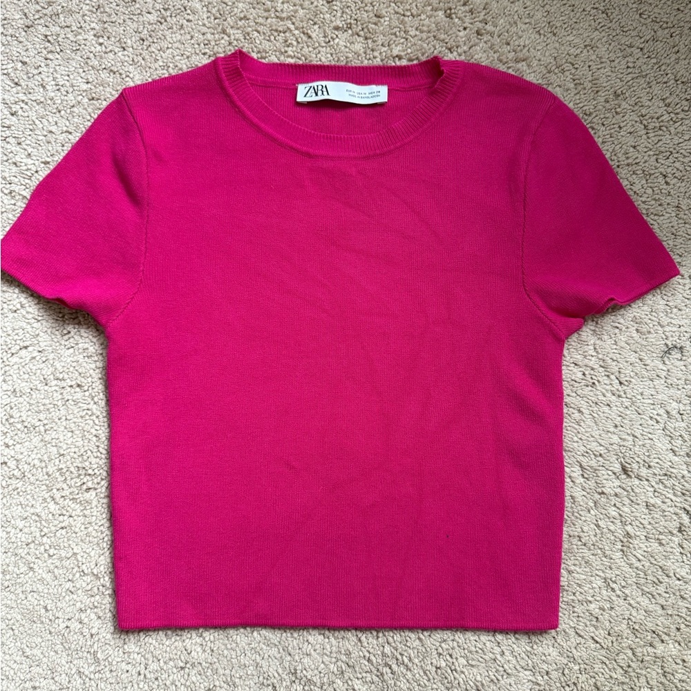 Zara Fuchsia Knit Top